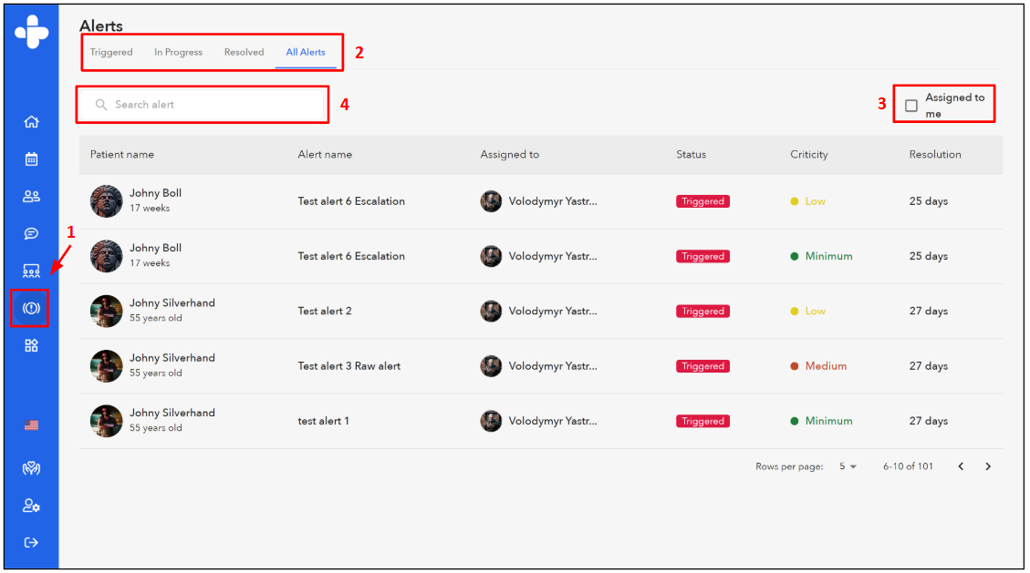 Alerts overview